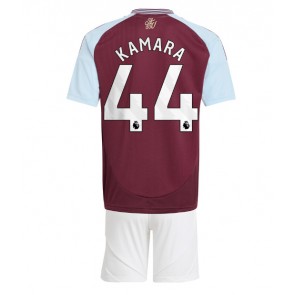 Billiga Aston Villa Boubacar Kamara #44 Hemmatröja Barn 2024-25 Kortärmad (+ Korta byxor)